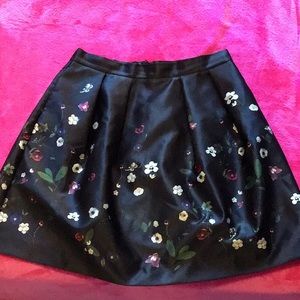 Black and floral skirt